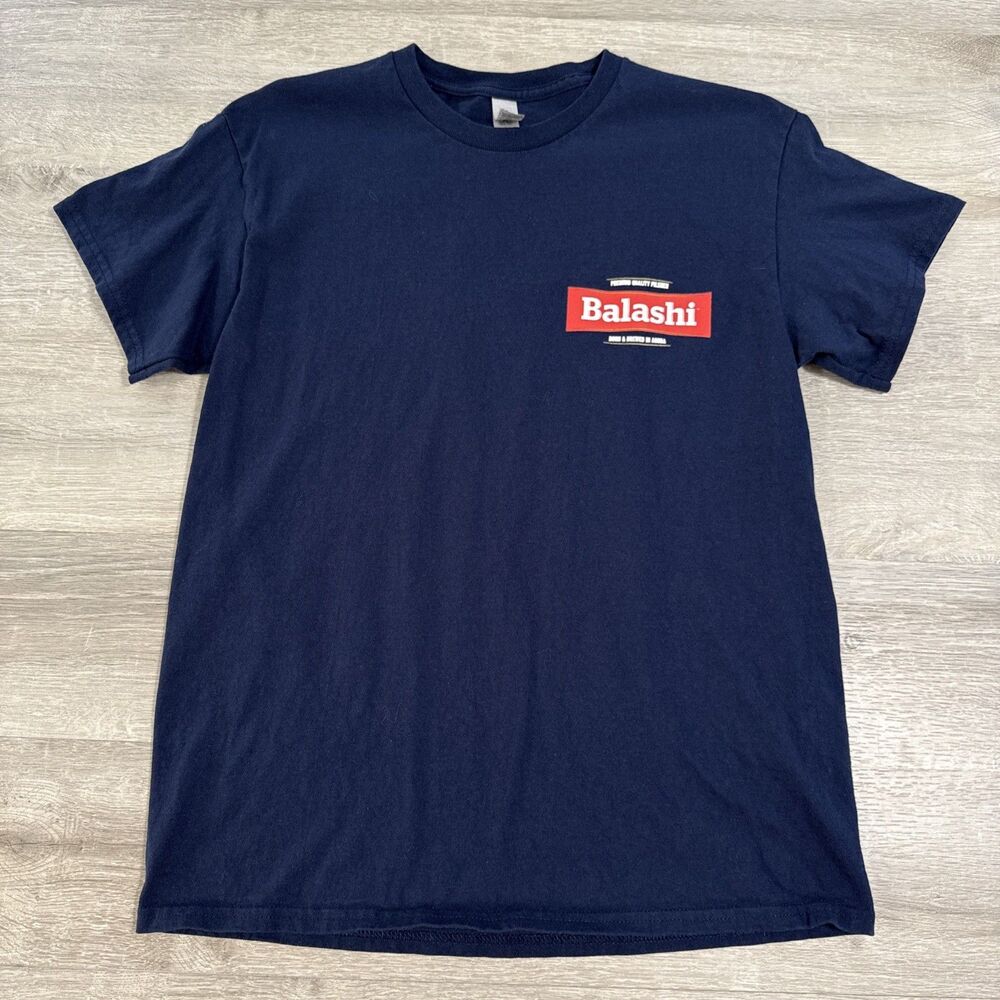 Balashi Beer Aruba Shirt Men’s Medium Blue Premium Pilsner Two Sided